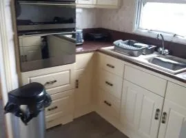 Ocean view static caravan with decking