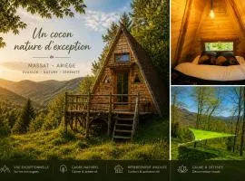 Chalet en Ariège insolite avec vue montagne, calme, nature et ciel étoilé