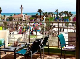 Rivage hyper centre et plage a pied, hotel a Le Barcarès