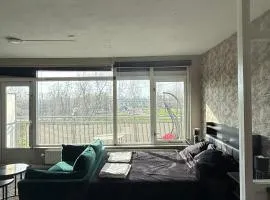 Stylish LED Studio Balcony Swing Parking by Door