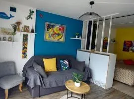 Appartement 2pers, superbe vue montagne, exposé sud, Résidence très calme, parking, 5mns à pied du centre