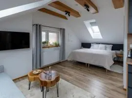 Apartmán nad Bednářstvím s dřevěnou vířivou vanou
