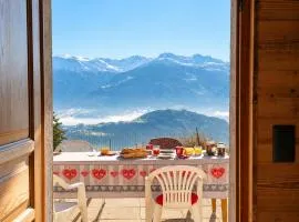 Chalet avec vue sur les Alpes au calme - Anzère