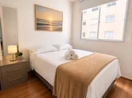 Flat Moderno ao lado do Vibra São Paulo e Tokio Marine Hall Wi-Fi, Academia e Vista -1802 B