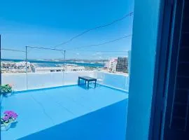 Traditional 2 bedroom apartment with a private terrace offering a 180 degree view of Tangier's signatures