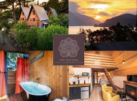 4 A-Frame Cabins - 2 Outdoor Private Tubs, hotel a Stevenson