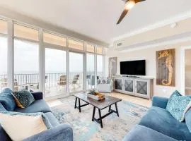 Corner condo with stunning Gulf-front view pool hot tub gym W&D & AC