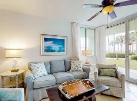Peaceful water view condo with sauna pool tennis court W&D hot tub & patio