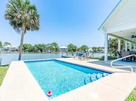 Bayfront beauty with a pool grill dock reading room board games & AC