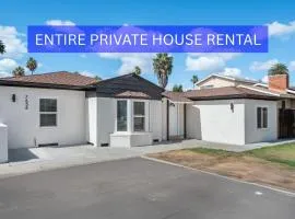 Entire Private Home with 4 Bedroom 3 Bathrooms Ranch-Style w Gated Yard, Parking, Available Now