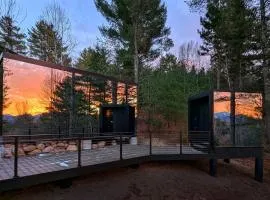 Gorgeous Scandinavian Mirror Glass Cabin in the Adirondacks for an Unforgettable Getaway in Jay, New York