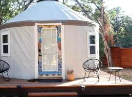 Colorful and Fully Equipped Yurt by Lake Travis For an Unforgettable Lakeway Glamping Escape, Texas