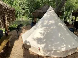 Son's Guadalupe Glamping Tent #G and Cabana #10 in Kingsbury, TX