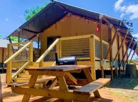 Texas Glamping at its Finest in Safari Tents on the San Marcos River