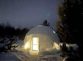 Cosmic Intimacy: Geodesic Dome Escape for Couples in a Dreamy Michigan Setting – hotel w mieście Boyne Falls