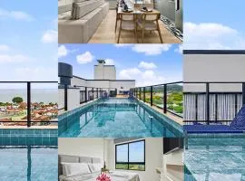 Apartamento a 180m da Praia Cozinha completa Churrasqueira Ar Condicionado Wi-Fi e vaga privativa de garagem Reserve agora mesmo