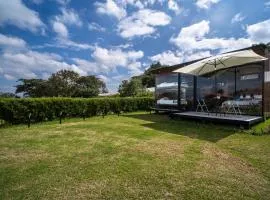 Modern Tiny House Near Quito Airport with Garden, Lagoon & Fire Pit