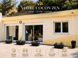 니스에 위치한 호텔 Cocon lumineux, jardin privé & parking à 15min de la mer
