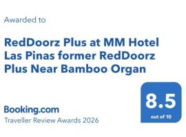 Manila में, होटल RedDoorz Plus at MM Hotel Las Pinas former RedDoorz Plus Near Bamboo Organ
