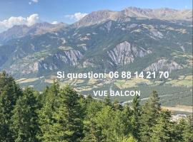 Studio standing PRALOUP 1600 dernier étage 4 personnes Vue époustouflante PREMIUM, hotel a Uvernet