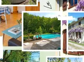 Les Glycines Gîtes - La Roche gîte - Heated swimming pool - garden spa - fenced garden for dogs