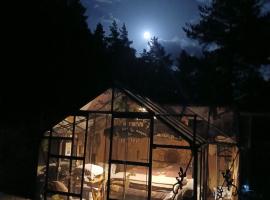 L'Ô Ré des Bois, hébergement insolite Clair de Lune, Bain norvégien, sauna, kota, Hotel in Laussonne