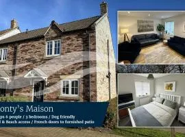 Montys Maison - Part of the The Bay Filey Holiday Village with pool, gym and direct beach access, pub, restaurant, tennis and meadows walks