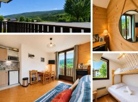 Le Chamois -5 pers- pied des pistes - vue montagne、レレックスのホテル