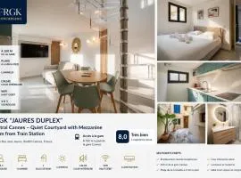FRGK " JAURES Duplex Central Cannes Quiet Courtyard with Mezzanine 100m from Train Station