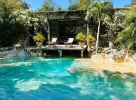 Luxury Jungle villa with cenote pool near Tulum