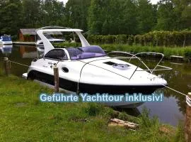 Hüttendorf für Euch alleine - geführter Yachtausflug nach Prieros inclusive! Nur 3 Minuten zum Badesee Fahrräder kostenlos vorhanden