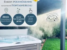 PrestigeLodgesFontainebleau, Maison polynésienne & jacuzzi privé