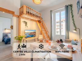 Le Garibaldi 2 - Idéal Couple en Quête d'un Pied à Terre Confort - Animaux Acceptés - 5min à pied du Port - CENTRE VILLE - Commerces - Plage 10min en voiture - WIFI HD, отель в городе Ла-Сен-сюр-Мер