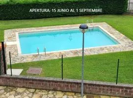 Ground floor with garden and pool