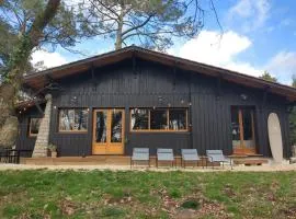 Villa surf-yoga with private lush garden & sandy stream