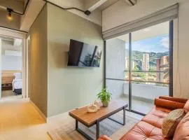 Industrial loft just steps from El Tesoro, with views, Wi-Fi, and AC