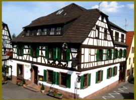 Viesnīca Goldner Engel, Restaurant - Hotel - Metzgerei pilsētā Laudenbach