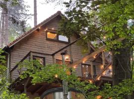 Chalet dans les bois avec bain nordique et cinéma, хотел в Genappe