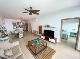 Fully furnished beachfront apartment with terrace in Santa Clara Panama