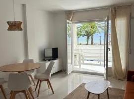 Right on the beach
