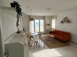 Right on the beach