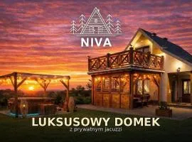 Domek NIVA z Jacuzzi i Widokiem na Zalew