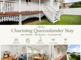 Ipswich में, होटल 3BR Queenslander Retreat at Ipswich Riverlink