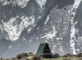 Outside Kazbegi Cabin 1