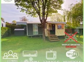 155- Joli Mobilhome 4 Pers 2 chambres Clim Tv Wifi Camping 5 étoiles