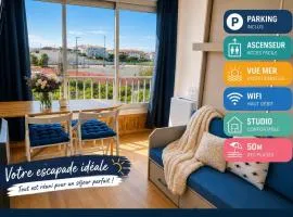 Écume Bleue – Studio Vue Mer, Wifi & Parking