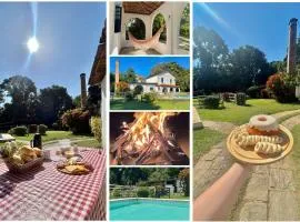 Casarão Miguel Pereira - Refúgio na Natureza com Lareira Externa, Piscina, Fondue e Amplo Jardim - 12 Min do Parque Terra dos Dinos