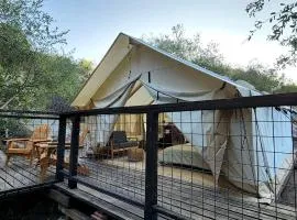 Incredible Modern Tented Cabin with Tiny Deck Surrounded by Nature in California