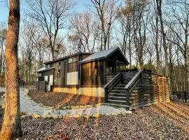 Chic Tiny Cabin with Jacuzzi, Screened Porch and Grill in Tennessee