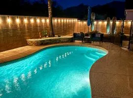 Relaxing Summer Nights at Casa Buena Vida Pool Fire Pit Table Games
